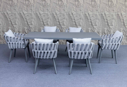 Ensemble de table à manger extérieur Bianca - 7 pièces