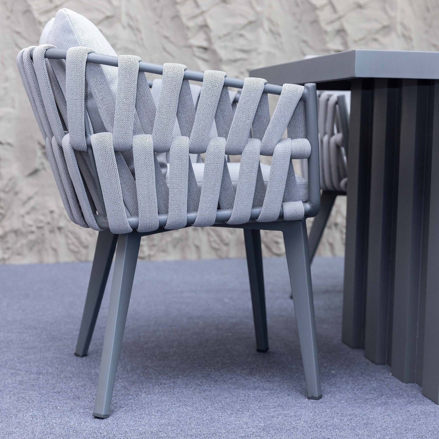 Ensemble de table à manger extérieur Bianca - 7 pièces