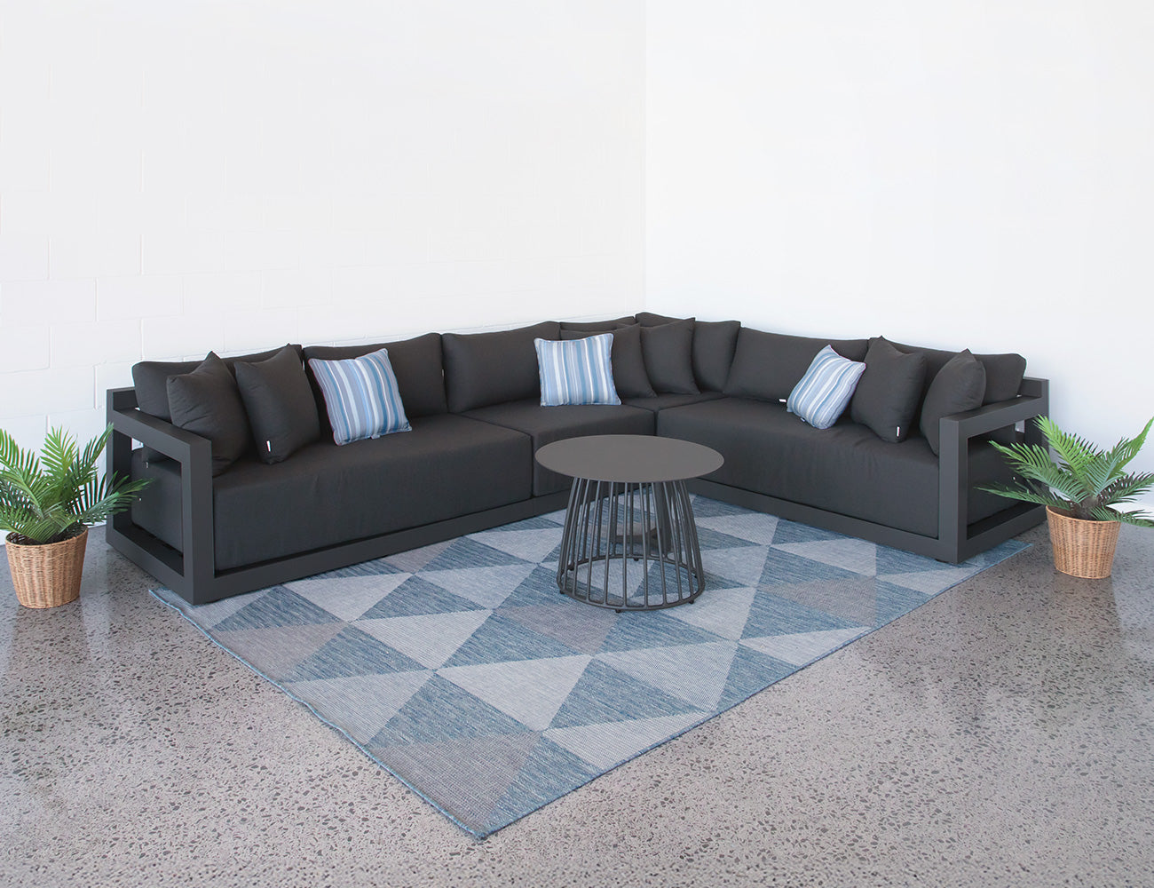 Ibis 2.0 Ensemble de canapé d'angle extérieur – Collection de salon de patio en 4 pièces
