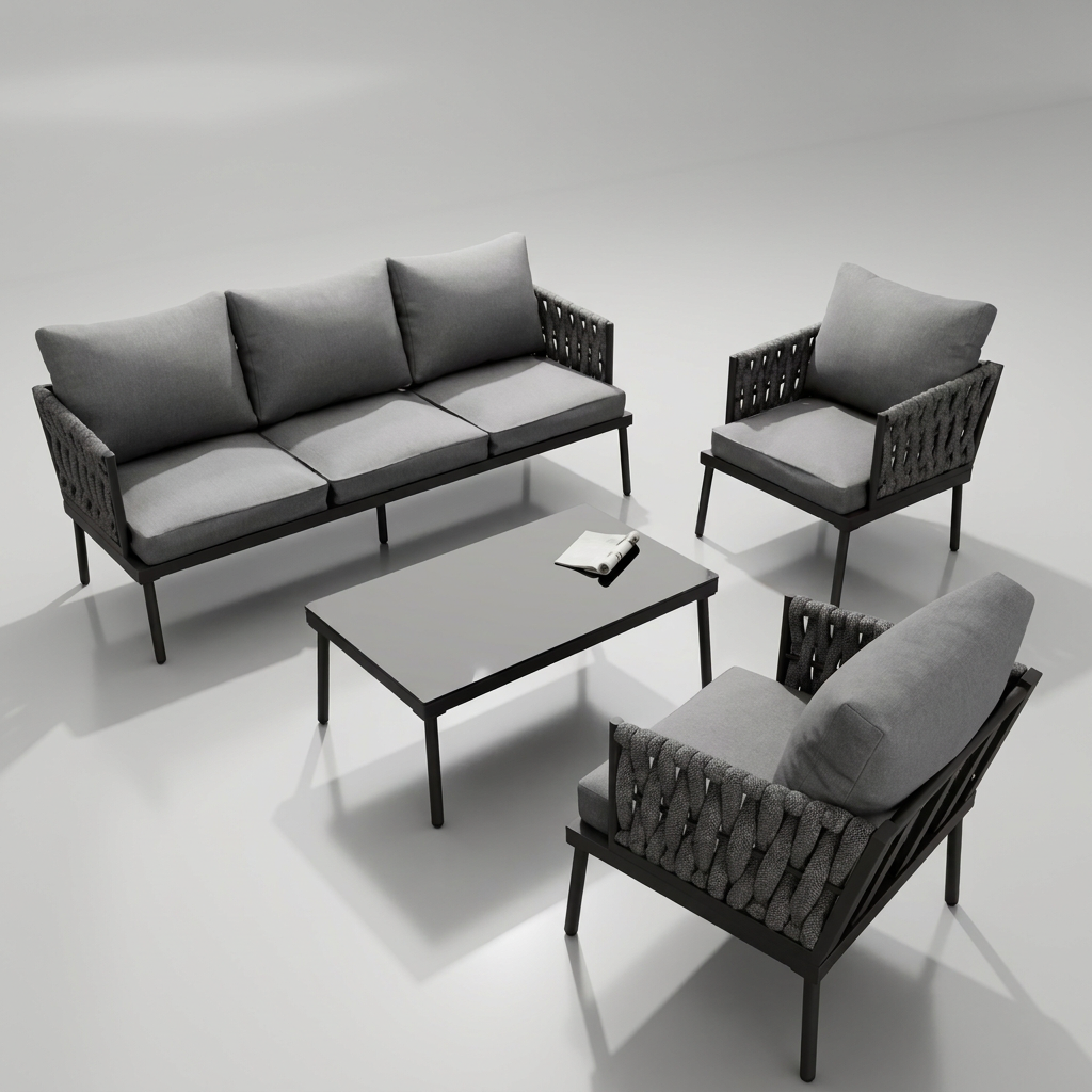 Sandpiper 2.0 Ensemble de canapé d'angle extérieur avec table basse - 5 places