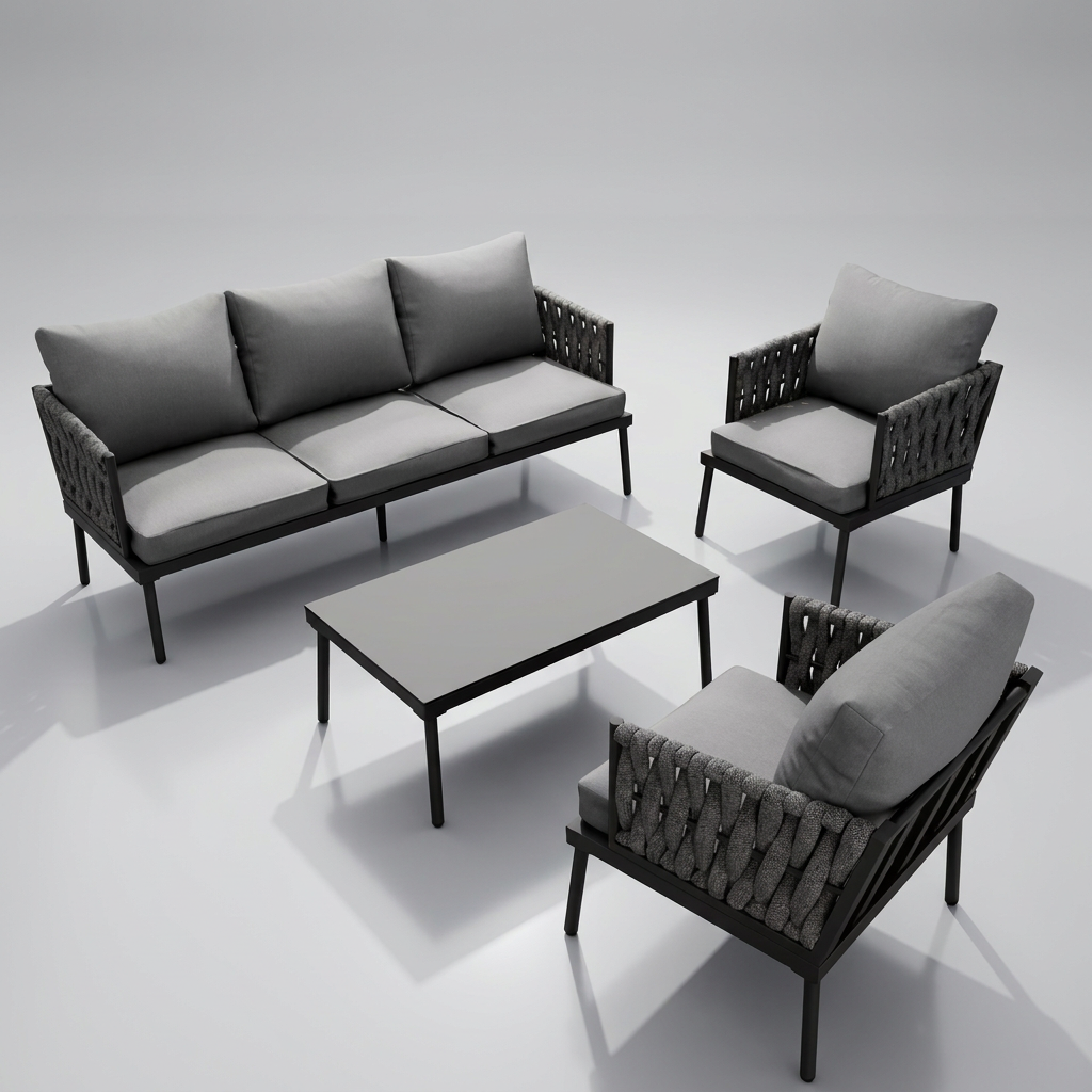 Sandpiper 2.0 Ensemble de canapé d'angle extérieur avec table basse - 5 places