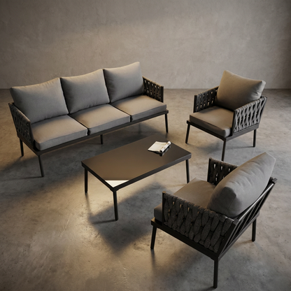 Sandpiper 2.0 Ensemble de canapé d'angle extérieur avec table basse - 5 places
