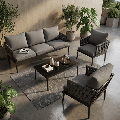 Sandpiper 2.0 Ensemble de canapé d'angle extérieur avec table basse - 5 places
