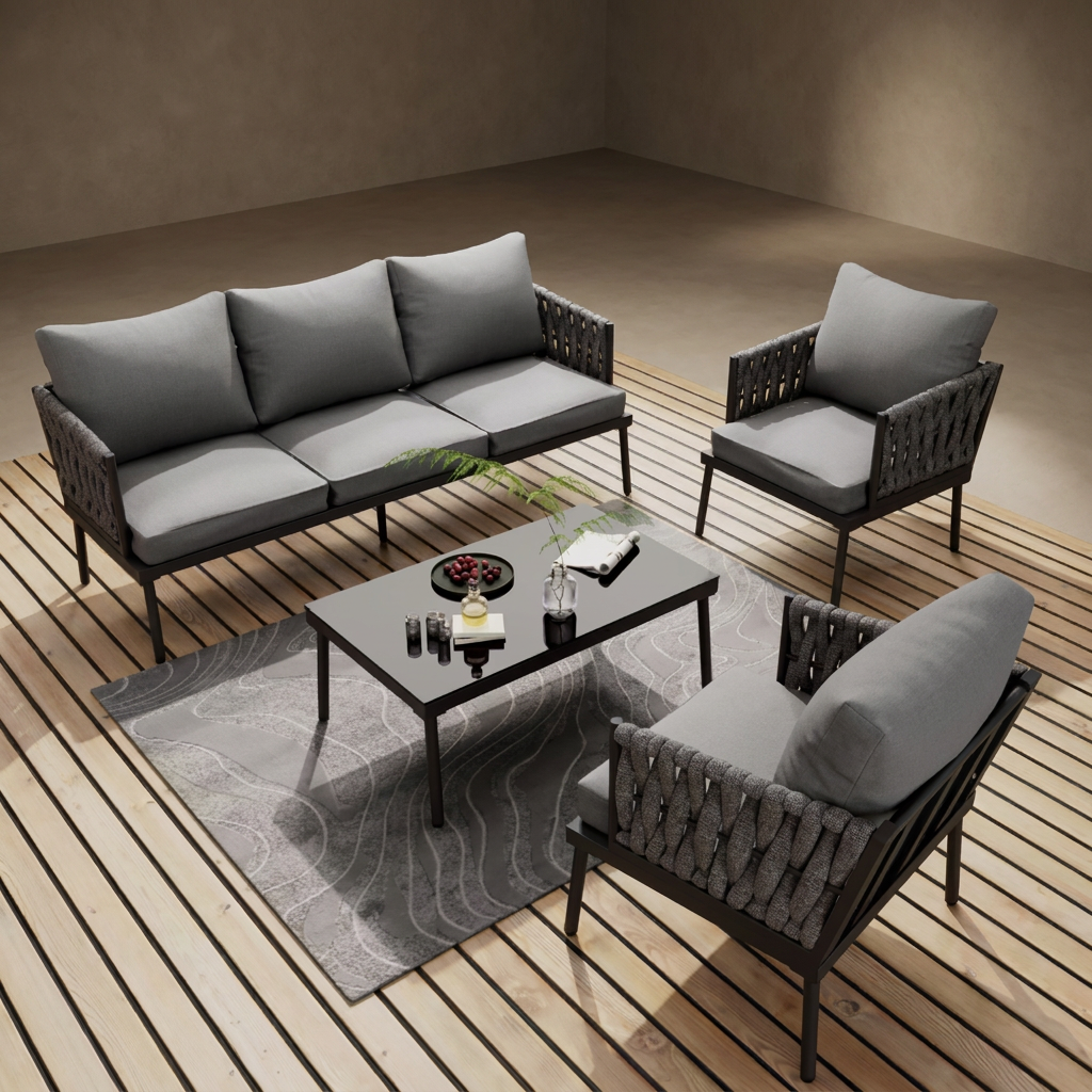 Sandpiper 2.0 Ensemble de canapé d'angle extérieur avec table basse - 5 places
