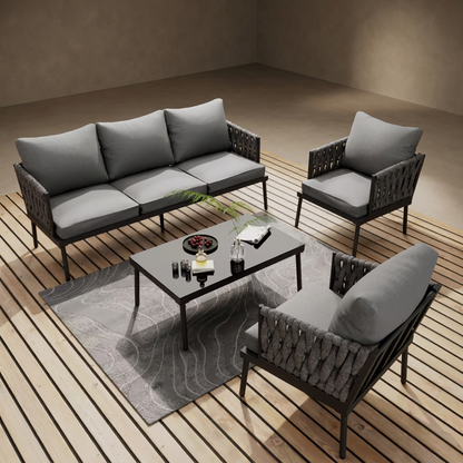 Sandpiper 2.0 Ensemble de canapé d'angle extérieur avec table basse - 5 places
