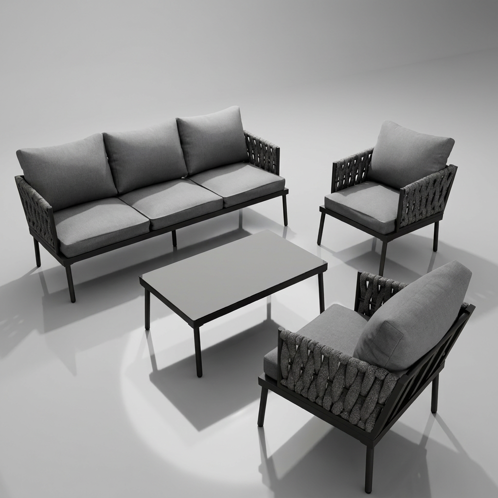 Sandpiper 2.0 Ensemble de canapé d'angle extérieur avec table basse - 5 places