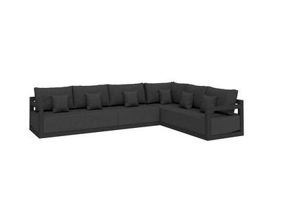 Ibis 2.0 Ensemble de canapé d'angle extérieur – Collection de salon de patio en 4 pièces