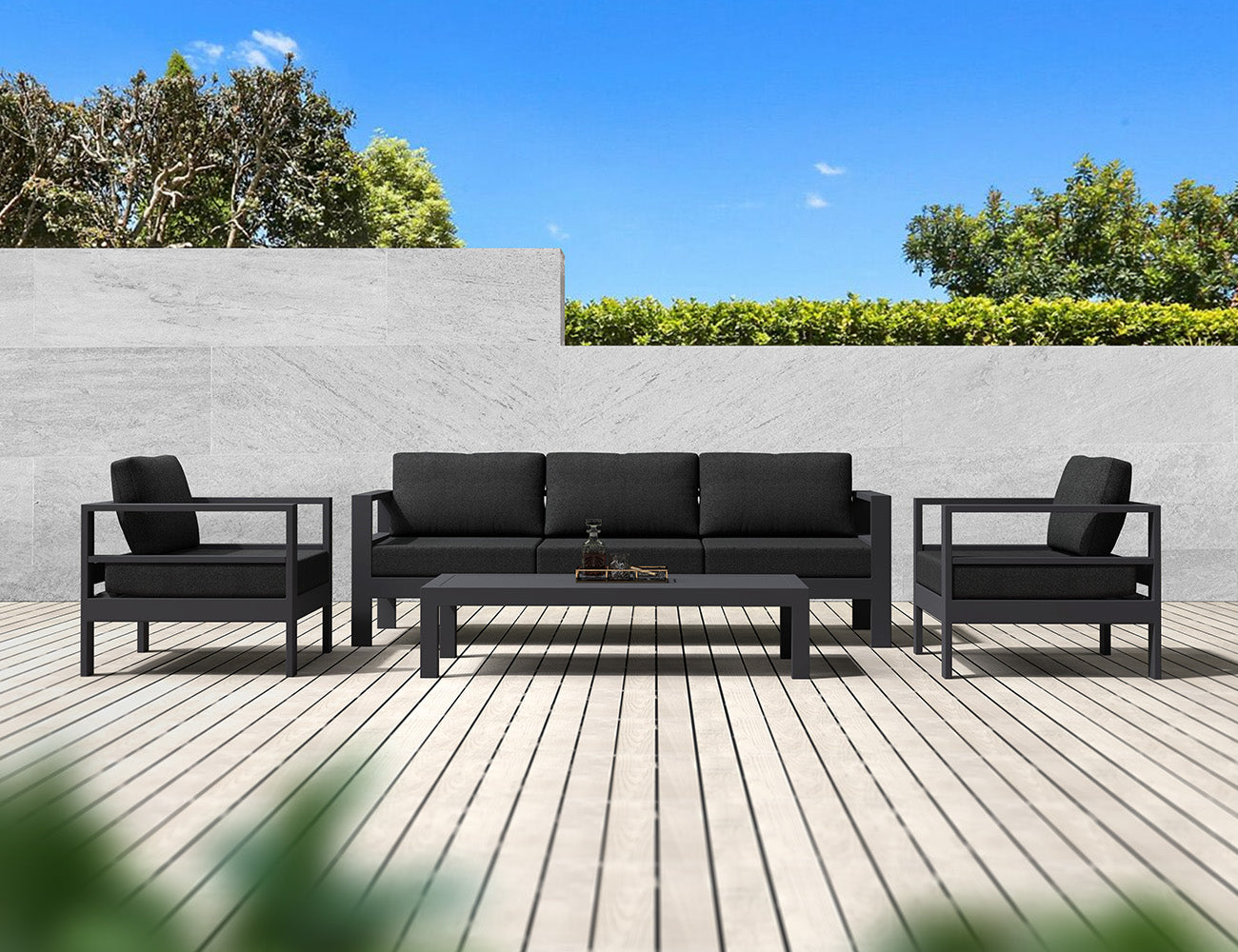 Sandpiper 2.0 Ensemble de canapés d'extérieur – Confort pour 5 places sur le patio