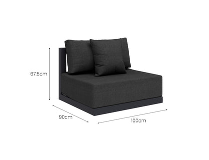 Ibis 2.0 Ensemble de canapé d'angle extérieur – Collection de salon de patio en 4 pièces