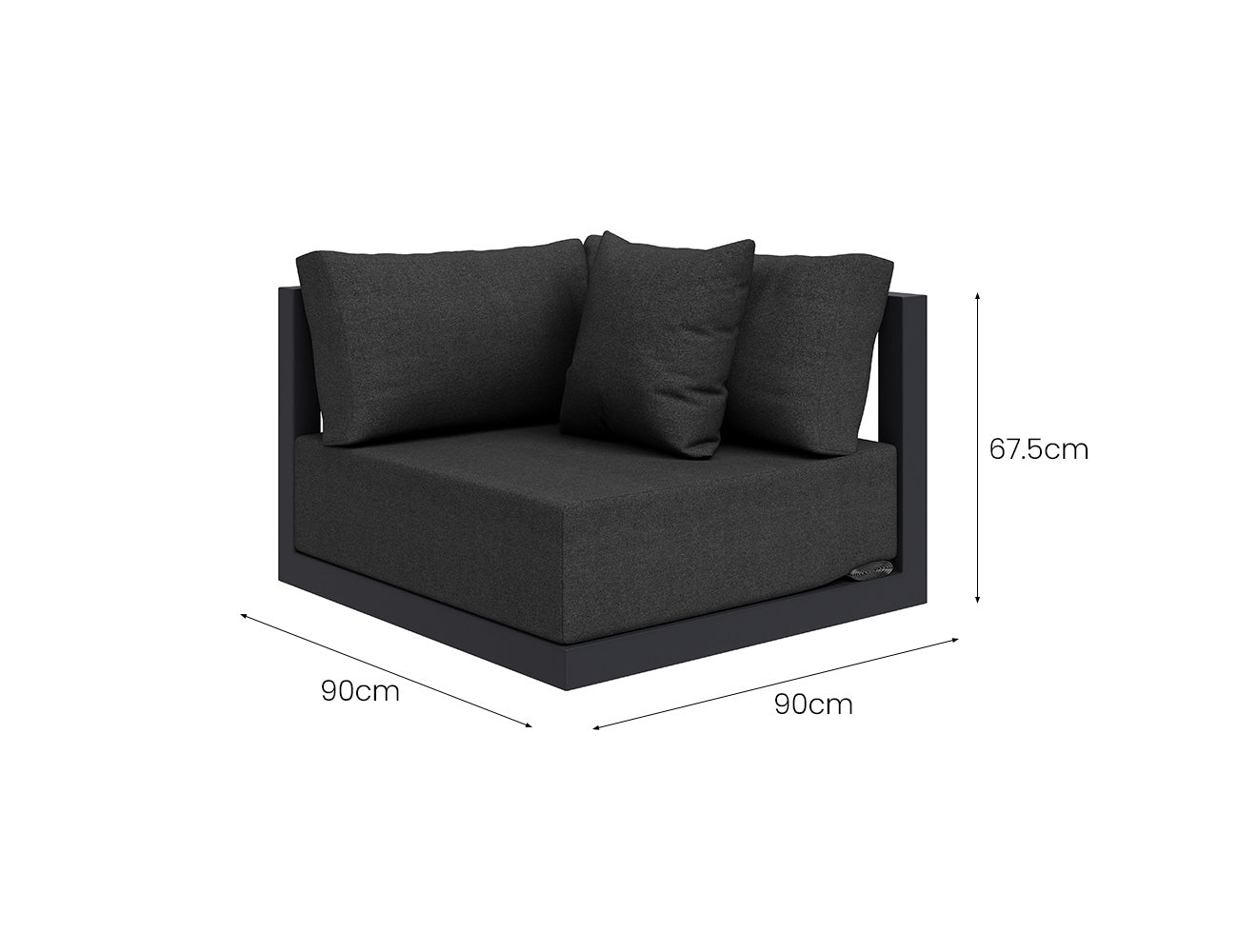 Ibis 2.0 Ensemble de canapé d'angle extérieur – Collection de salon de patio en 4 pièces