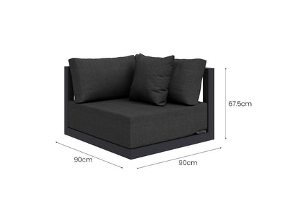 Ibis 2.0 Ensemble de canapé d'angle extérieur – Collection de salon de patio en 4 pièces