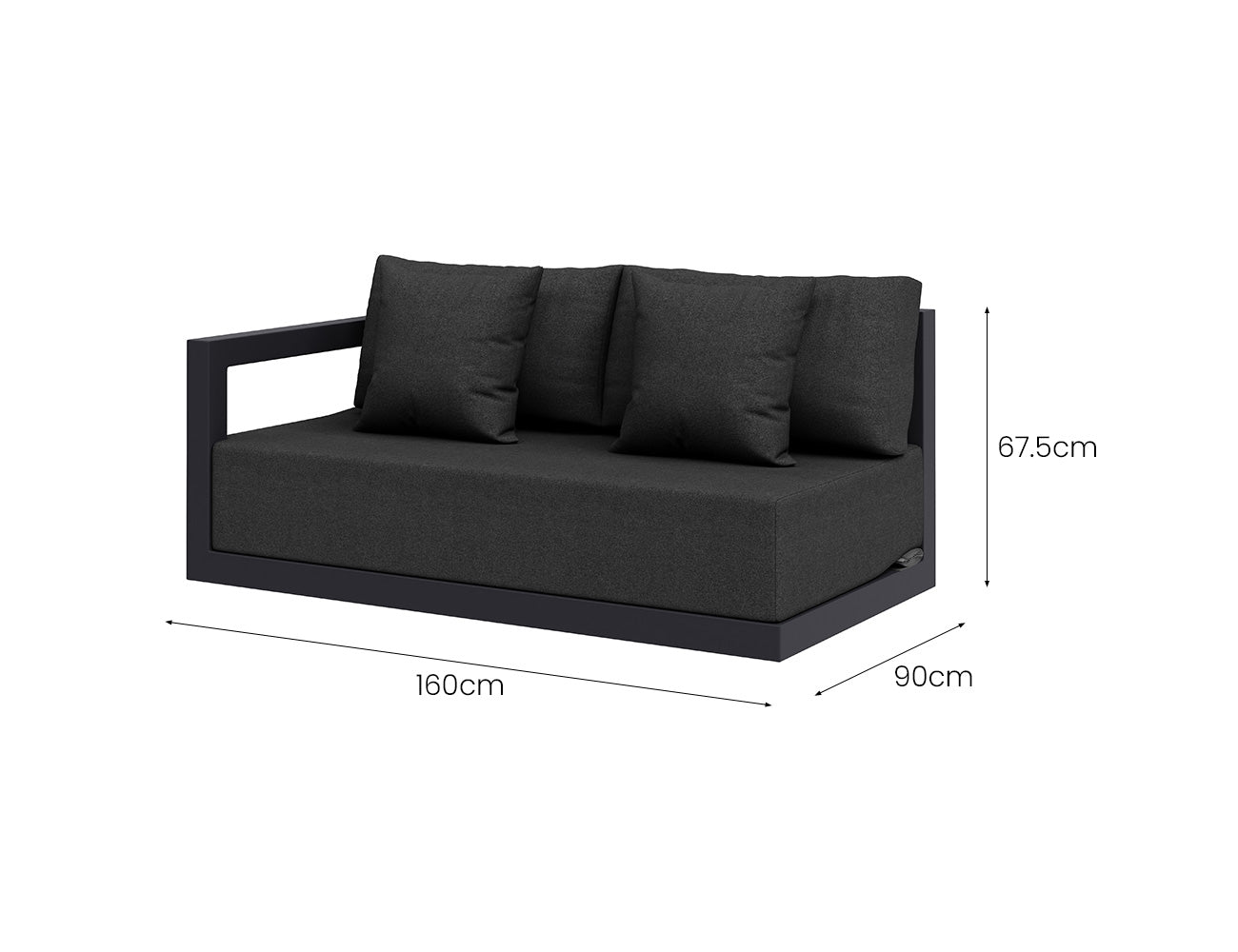 Ibis 2.0 Ensemble de canapé d'angle extérieur – Collection de salon de patio en 4 pièces