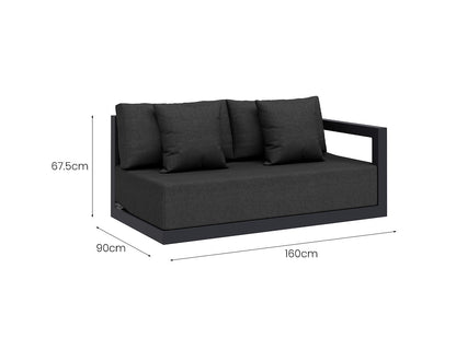 Ibis 2.0 Ensemble de canapé d'angle extérieur – Collection de salon de patio en 4 pièces