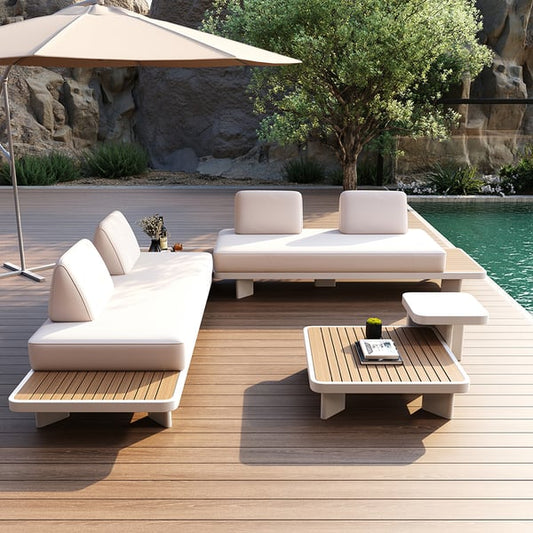 Ensemble lounge extérieur Laura 5 pièces – Sièges de patio élégants pour une détente ultime
