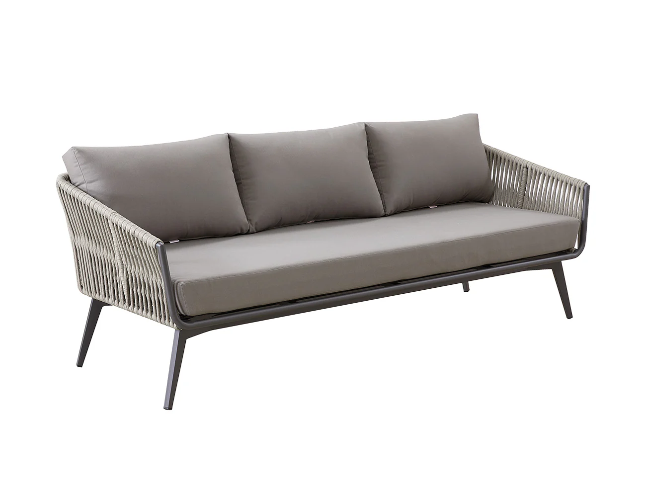 Kereru Ensemble de canapés d'extérieur en aluminium et corde – salon d'extérieur élégant et résistant aux intempéries