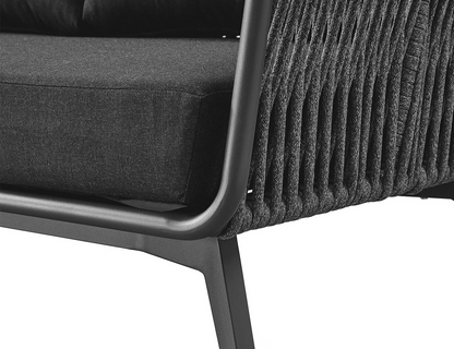 Kereru Ensemble de canapés d'extérieur en aluminium et corde – salon d'extérieur élégant et résistant aux intempéries