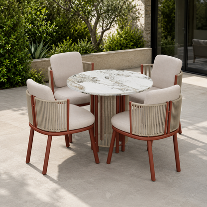 Capri Ensemble de salle à manger d'extérieur – Élégant, résistant aux intempéries pour terrasse