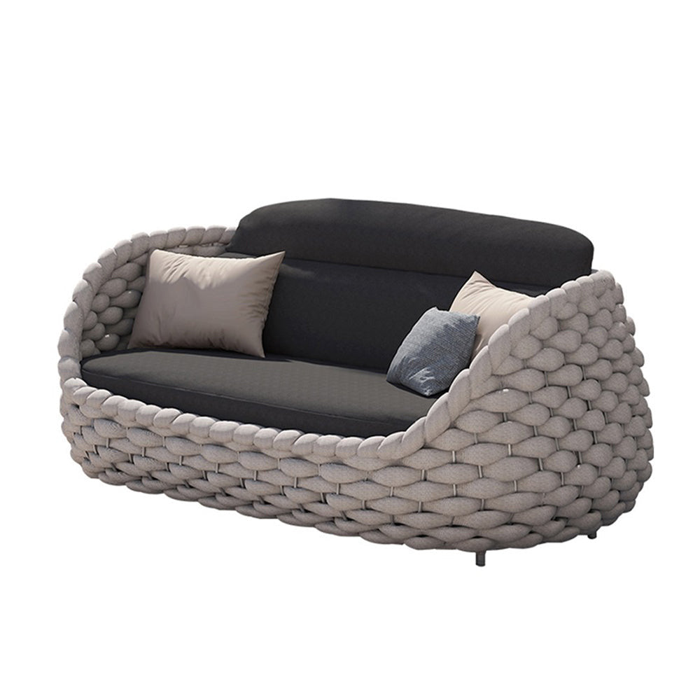 Ensemble de patio Alessia en corde tressée — mobilier d'extérieur élégant et résistant aux intempéries