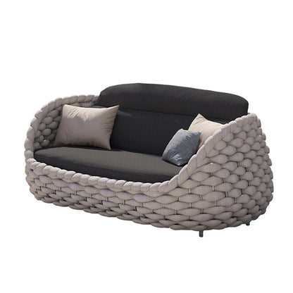 Ensemble de patio Alessia en corde tressée — mobilier d'extérieur élégant et résistant aux intempéries