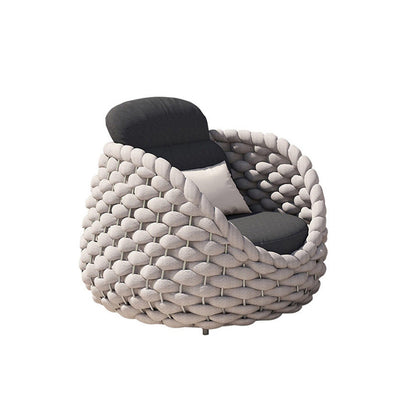 Ensemble de patio Alessia en corde tressée — mobilier d'extérieur élégant et résistant aux intempéries