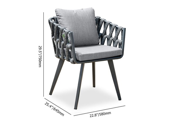 Ensemble de table à manger extérieur Bianca - 7 pièces