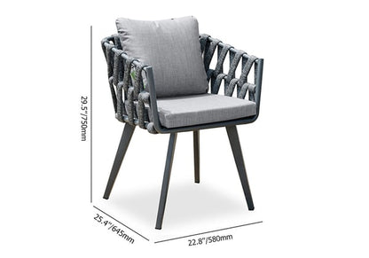 Ensemble de table à manger extérieur Bianca - 7 pièces