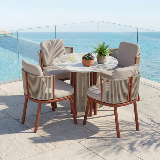 Capri Ensemble de salle à manger d'extérieur – Élégant, résistant aux intempéries pour terrasse