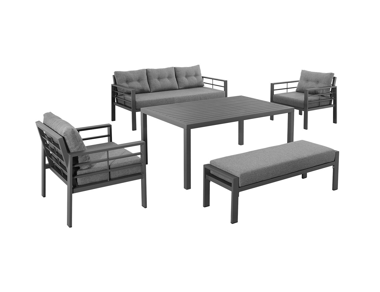 Egret Aluminium ensemble canapé 5 pièces