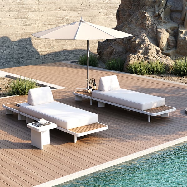 Ensemble lounge extérieur Laura 5 pièces – Sièges de patio élégants pour une détente ultime