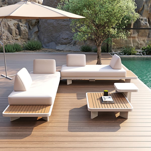 Ensemble lounge extérieur Laura 5 pièces – Sièges de patio élégants pour une détente ultime
