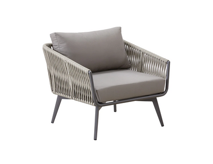 Kereru Ensemble de canapés d'extérieur en aluminium et corde – salon d'extérieur élégant et résistant aux intempéries